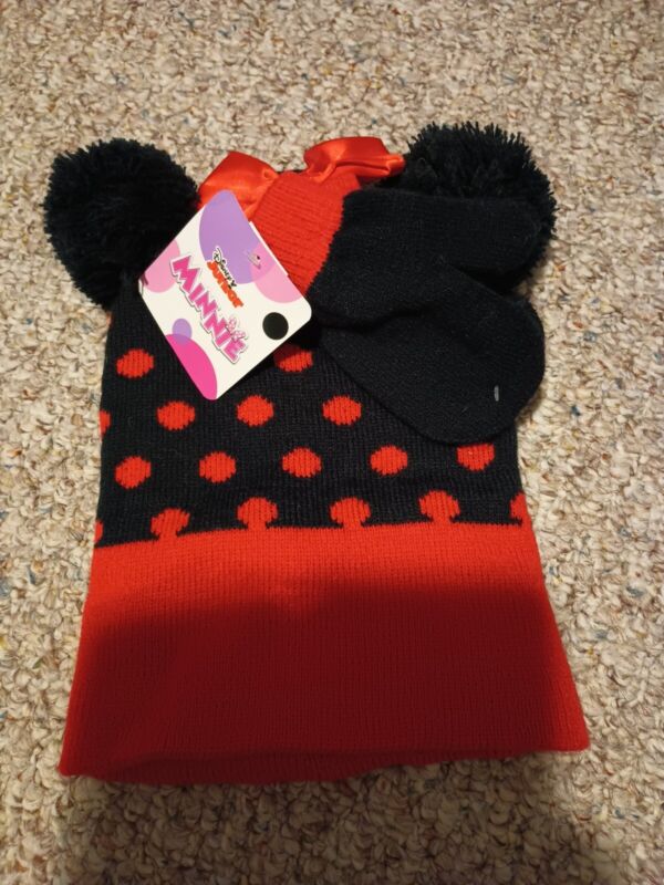 Minnie Mouse Toddler Hat And Mitten Set