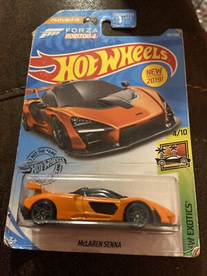 2019 Hot Wheels #162 Exotics 4/10 FORZA Horizon 4 McLAREN SENNA Orange