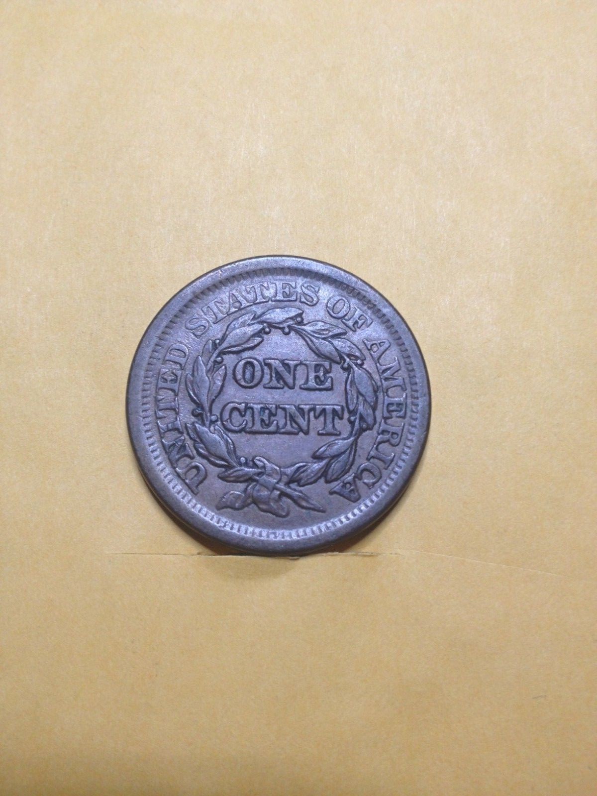 1853 BRAIDED HAIR LARGE CENT. HIGH GRADE.