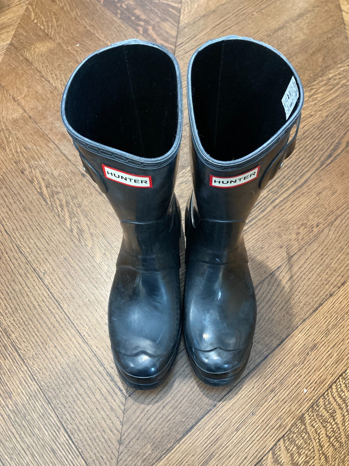 HUNTER Women's Original Short Gloss Rain Boots - Black - US