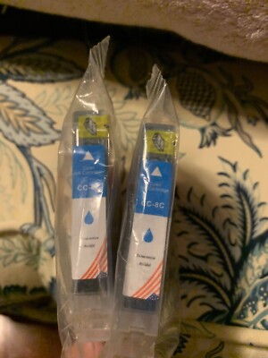 2 Canon Compatible Ink Cartridges - CC-8C Cyan - IP4200, IP4300, MP500, MP600