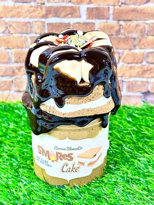 S'mores Cake Snow Fizz Slime ~DIY Clay~Stretchy~ Scented~Slime Shop~ASMR
