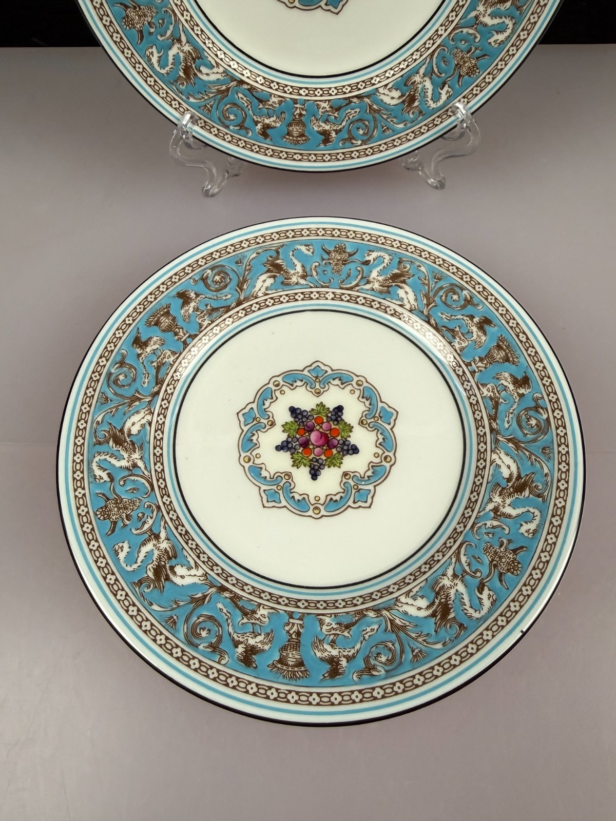 Wedgwood Florentine Turquoise W2714 Tea / Side Plates 6" Wide Set of 4