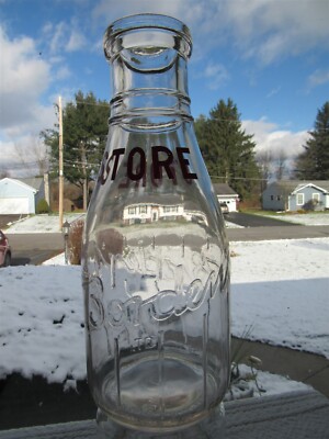 TREQ Milk Bottle Borden's Borden Dairy Pyro & Embossed Store 1936