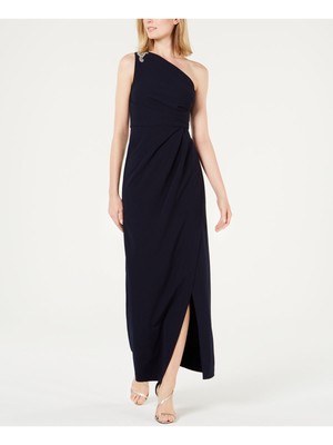 

CALVIN KLEIN Женское темно-синее вечернее платье макси без рукавов, Navy