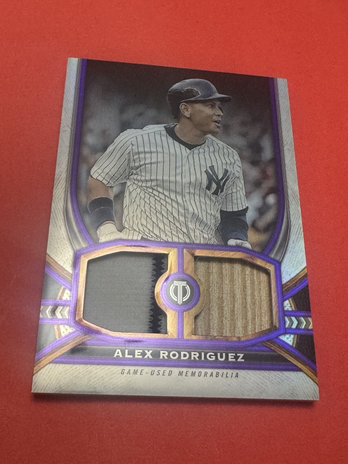 2023 Topps Tribute Alex Rodriguez Dual Game Used Jersey Bat Relic #/50