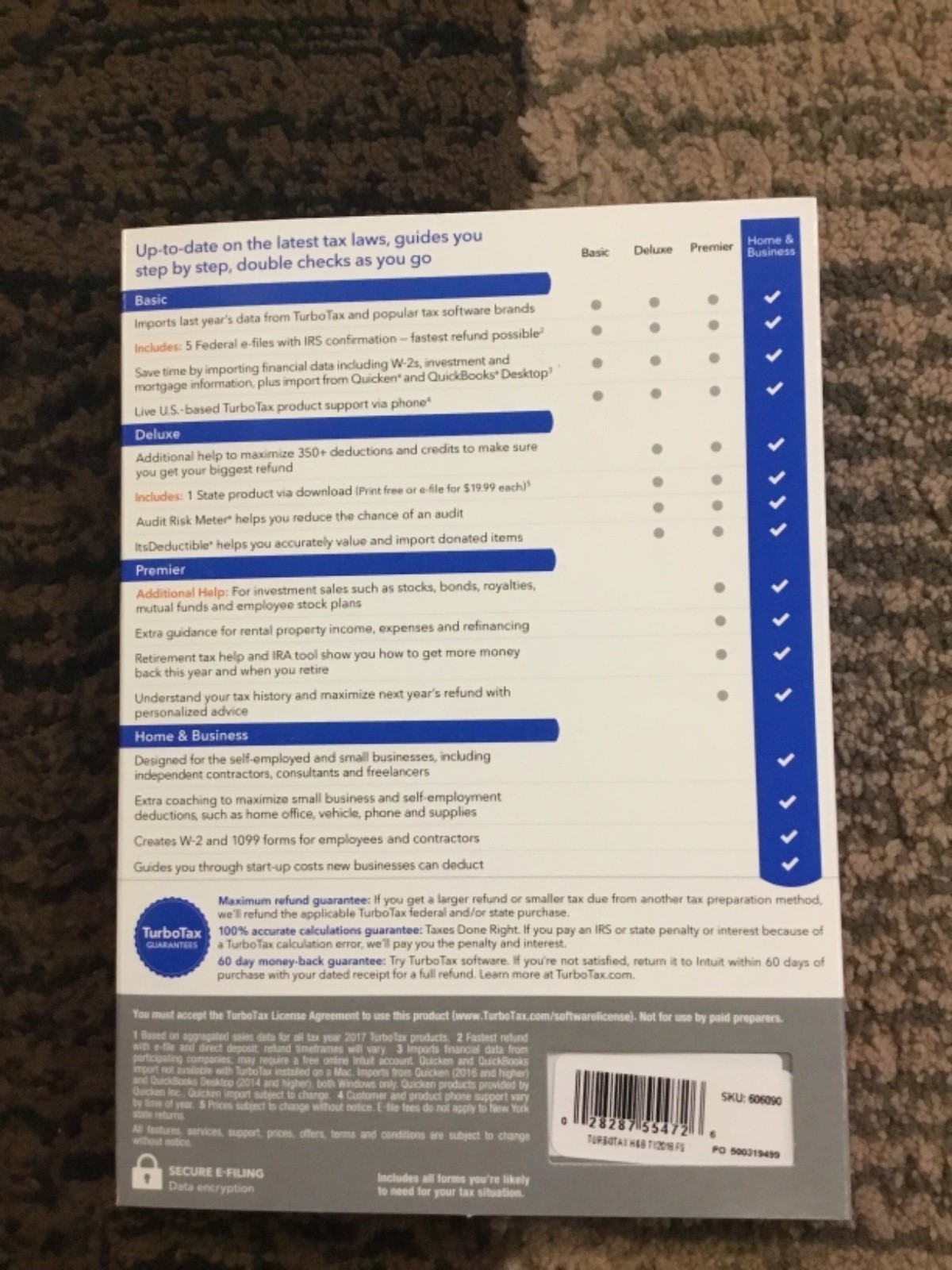 Intuit TurboTax Home and Business 2018 - BRAND NEW IN BOX-