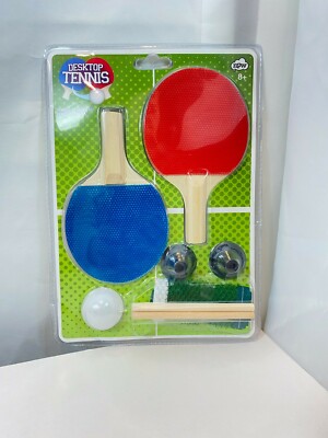 Desktop Tennis Mini Portable Ping Pong Set Table Top Red Blue Tennis Game Indoor
