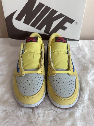 Pre-owned Jordan Womens Size 6.5- Travis Scott X Air  1 Retro Og Sp Low Canary (dz4137-700) In Yellow