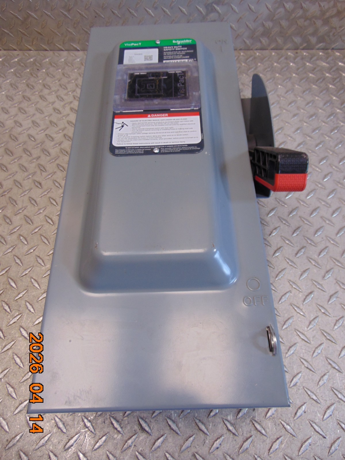 SQUARE D VH363 VISIPACT 100 AMP FUSIBLE SAFETY DISCONNECT SWITCH
