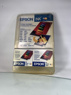 EPSON INK Stylus Scan Color 2 Ink Cartridges S020191 - S020089-SV Exp. 6-2006