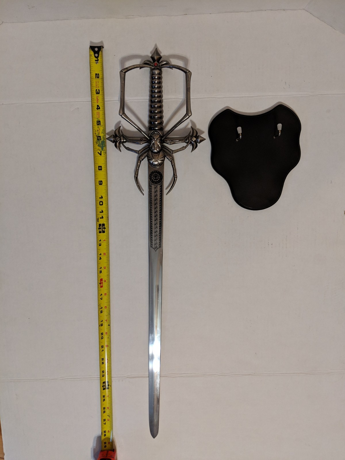 Alien Fantasy Axe and Spider Fantasy Sword and Wall Mounts