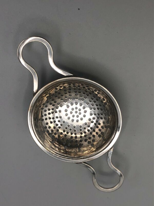 International Silver Co. Sterling Silver over the Cup Tea Strainer, 4 7/8"