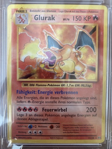 Pokemon Karte Glurak Charizard Holo XY Evolutions 11108 PSA GSG Near Mint