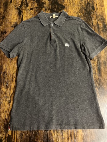 トップス Burberry london black nova poloshirt dl Burberry London Polo T-Shirt Size M Nova Check Black Luxury