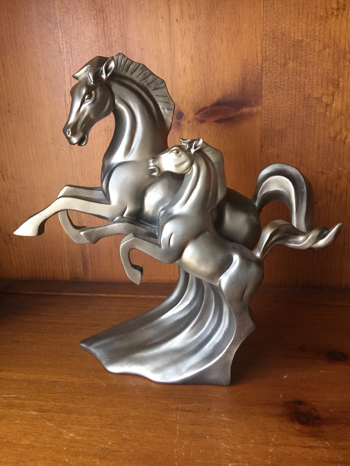 Vintage HORSE & FOAL Colt Filly Statue Figurine UNIQUE ONE OF A KIND ? 8/8 ??m17