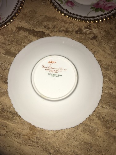 Antique Copelands China England, Gilman Collamore New York Saucers 5 1/4”