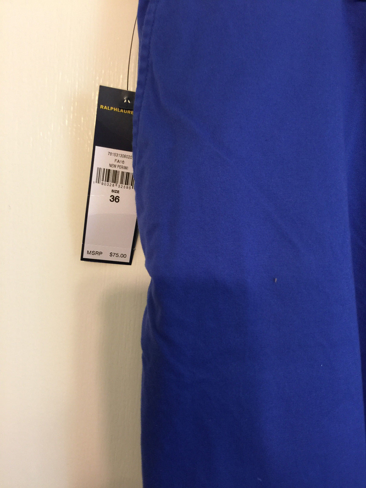 NWT $75 POLO GOLF RALPH LAUREN 36 LINKS FIT STRETCH SHORT Flat New Periwink BLUE