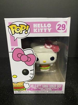 FUNKO POP ! HELLO KITTY (KAWAII BURGER SHOP) 29 BOX NOT MINT D01