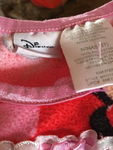 Minnie Mouse Nightgown Disney 3T Lot Of 2