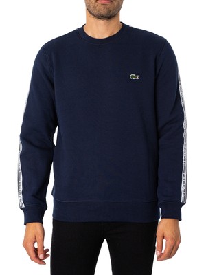 

Мужской свитшот в полоску с логотипом Lacoste Classic Fit, синий