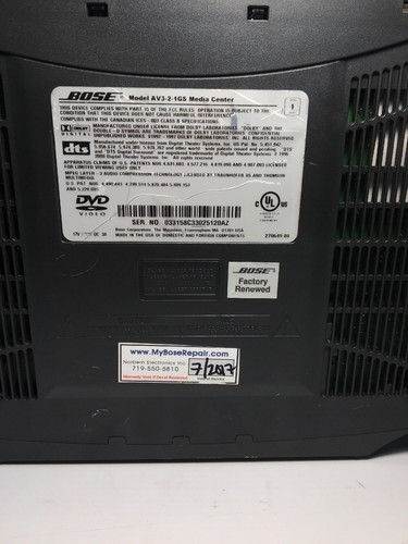 Bose Model AV3-2-1GS Media Center - Untested. No Power Supply