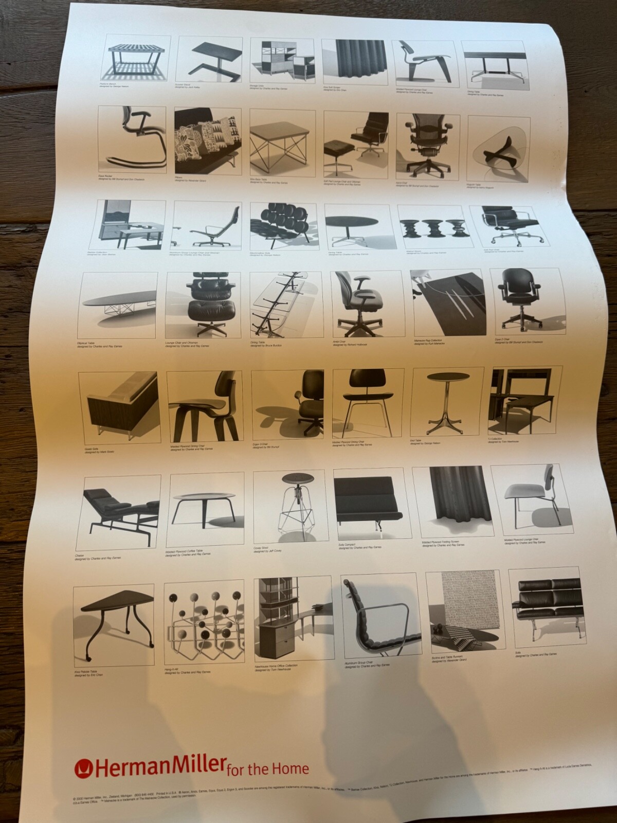 Herman Miller ポスター 2014年 デザイン:チャールズ・イームズ Vintage NOS Rare Herman Miller Charles Eames For the Home
