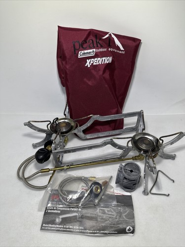 Vintage Coleman Peak 1 Max Xpedition Two Burner Backpacking 