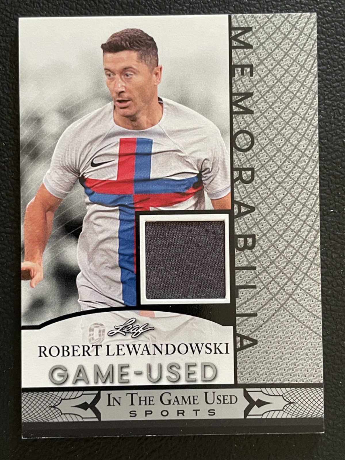 2024 Leaf In The Game Used Memorabilia Silver Robert Lewandowski Jersey