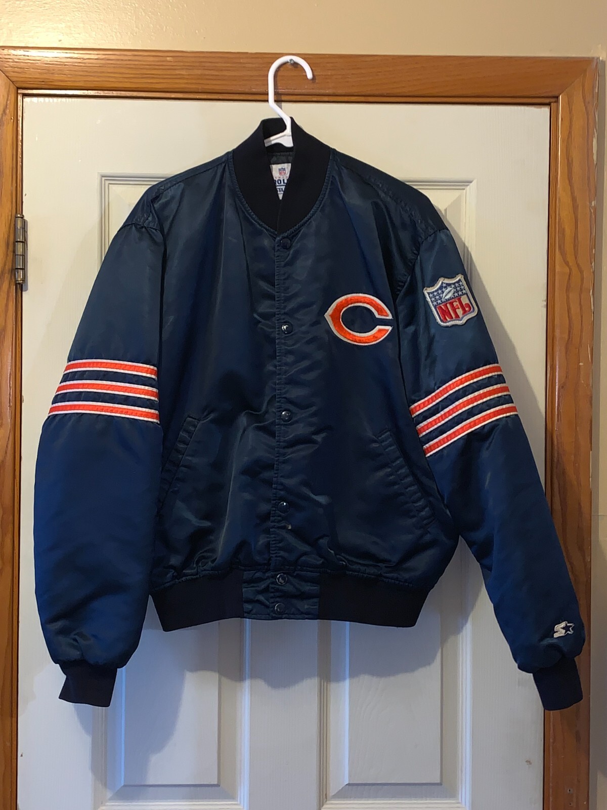 90'S Starter NFL CHICAGO BEARS スタジャン L 90's Chicago Bears Vintage Starter NFL Pro Line Half Zip