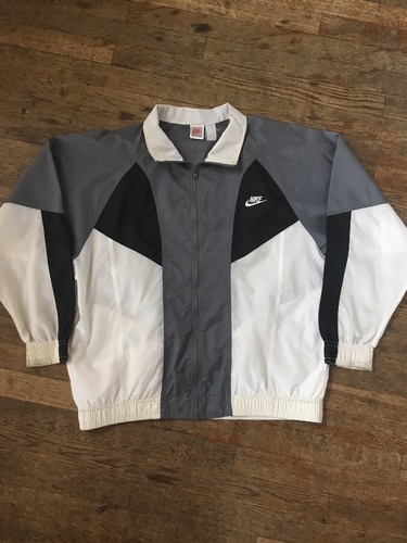 Vtg Retro 80s 90s Nike Grey Tag Label Nylon Track Jacket Vtg Retro 80s 90s Nike Grey Tag Label Nylon Track Jacket
