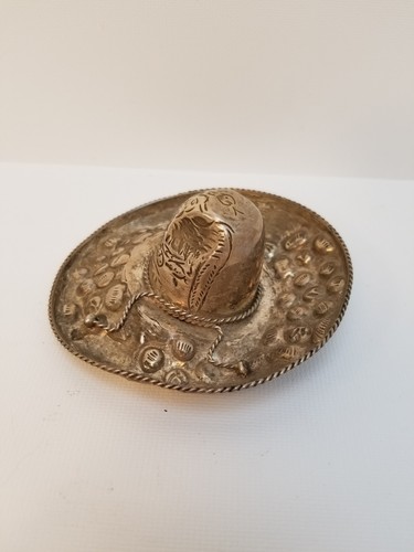 Vintage Stamped Sterling Silver Hand Crafted Sombrero Hat