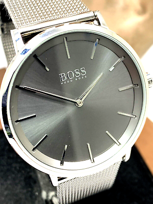 Hugo Boss Men s Watch 1513828 Skyliner Quartz Silver Mesh