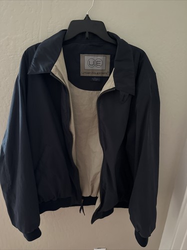 Mens Navy Lined Jacket With Beige Interior. Xxl