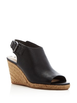 

Черные кожаные эспадрильи на танкетке VIA SPIGA с ремешком на пятке Ingrid Toe, размер 8,5 м, Черный, A8391L2