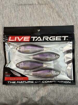 Live Target Skip Jack 4 1/2  Silver/Purple