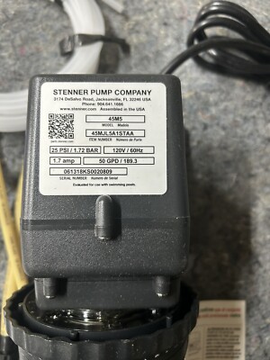 Stenner Pump Chemical  Peristaltic Feeder 45M5 110V 50gpd 25psi New