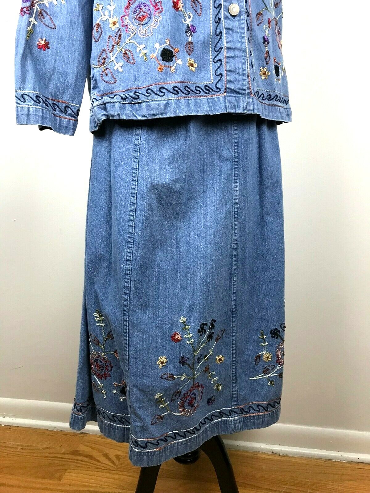 Юбка Denim \u0026 Co Denim Skirt Jacket Sz 