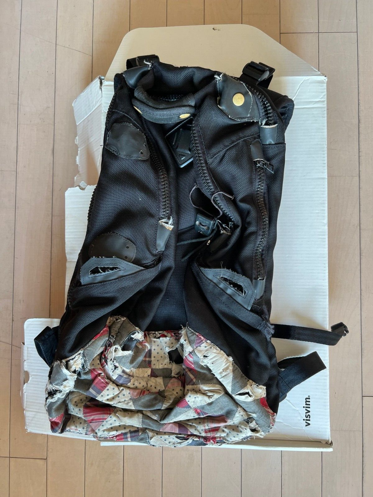 VISVIM F.I.L. Backpack Cordura Bag Japan Black Patchwork 20L rare