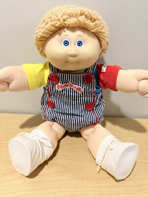 1985 IC6 Cabbage Patch Kids HM1 Freckles Tan Loops Boy HTF Engineer Romper