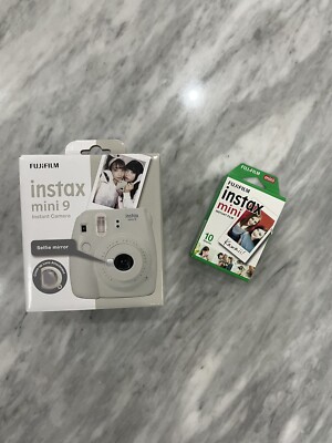 Fujifilm instax mini 9 Instant Film Camera Smokey White + Instax (10 Sheets)