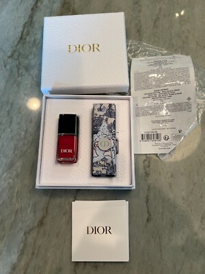 DIOR BEAUTY ROUGE Lipstick 999 Nail Polish Red Rouge Set Gift Box