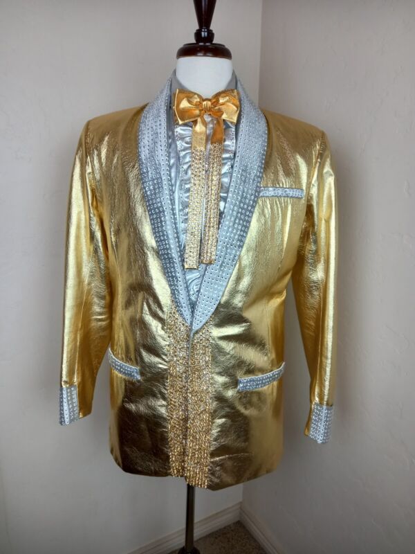 Elvis Presley 1957 Gold Lame Jacket with Shirt and Bow Tie / Professional / 40R