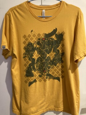 Yellow shirt is Destiny 2 Vex Hobgoblin Adult XL Tshirt