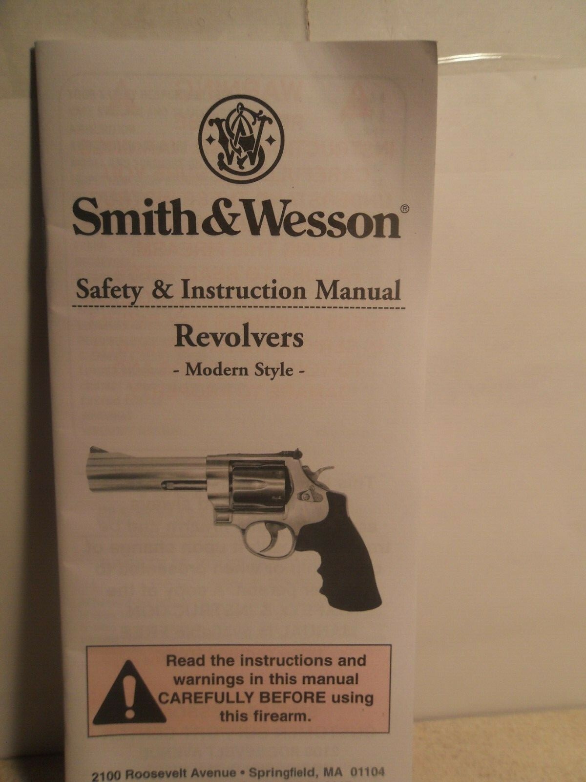 S & W Modern Style Revolver SAFETY & INSTRUCTION Manual