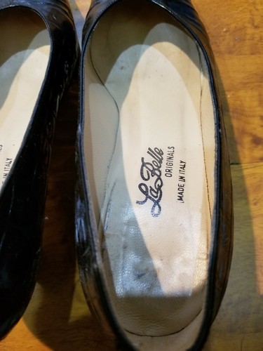 Vintage La Belle Originals Black Pointed Toe Pumps Heels Sz 8