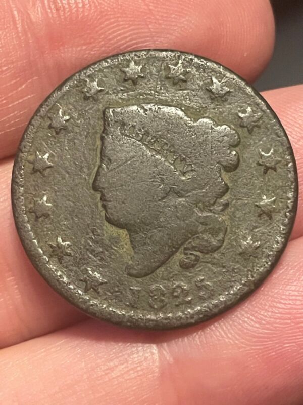1825 Matron Head Large Cent Penny- Good/VG Details