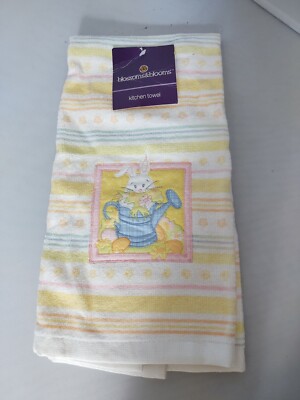 Easter Bunny Rabbit Watering Can Kitchen Dish Towel Home Decor