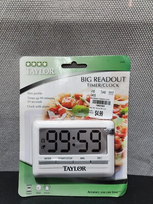 Taylor 5846 Pro Jumbo Readout Digital Timer/Clock White