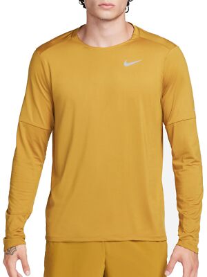 Nike Shirt Dri-Fit Element Running Men s Sz M Crew Long Sleeve Bronzine DD4754